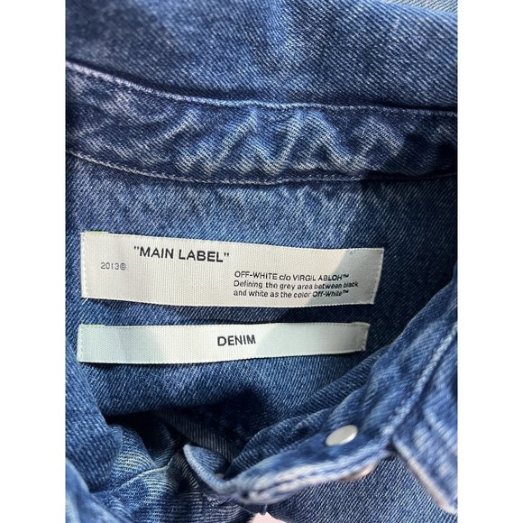 Off-White Shaped Jeans Dress in Blue - Picture 4 of 5